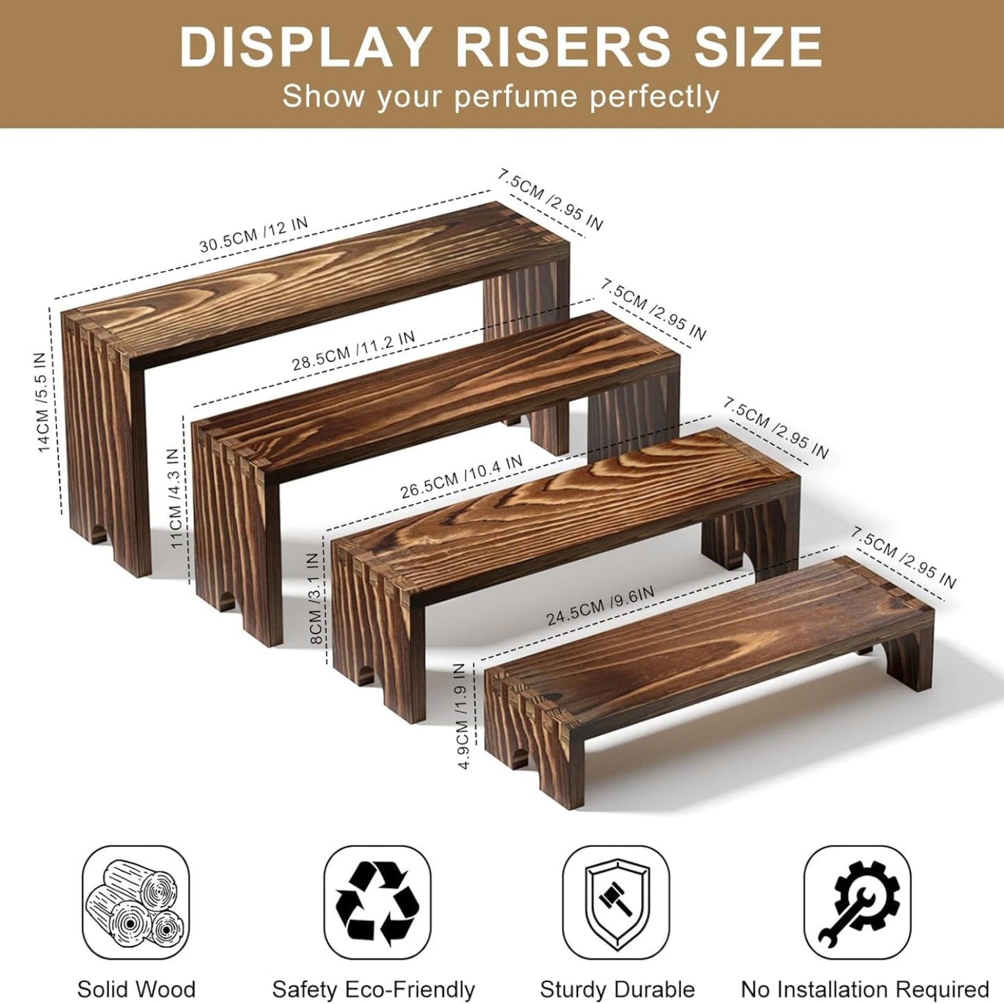 Display Shelves Tiered Organizer Set