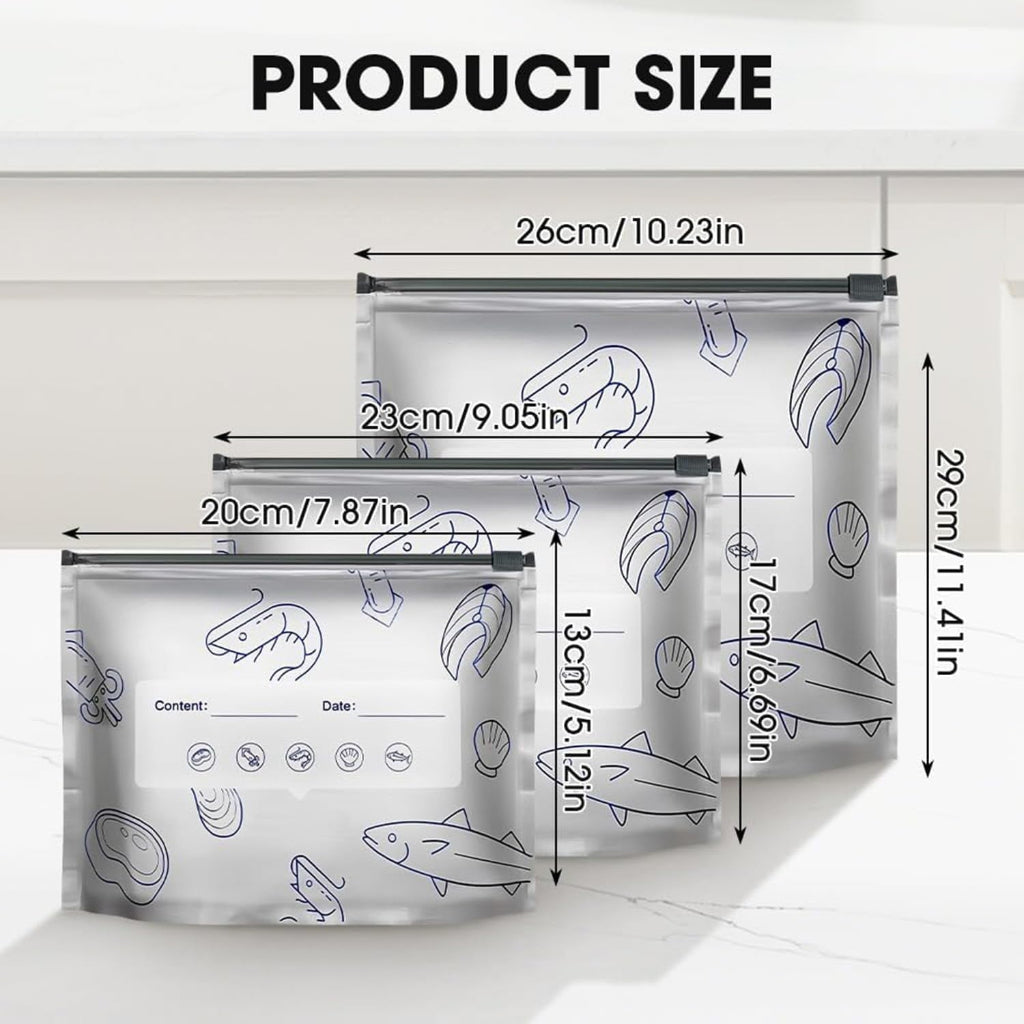 Food Storage Bags Reusable Aluminum Foil Stand Up Zipper Pouches