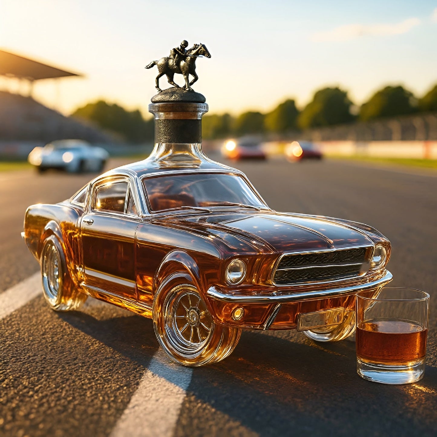 Home Bar Whiskey Decanter Car Shaped Glass