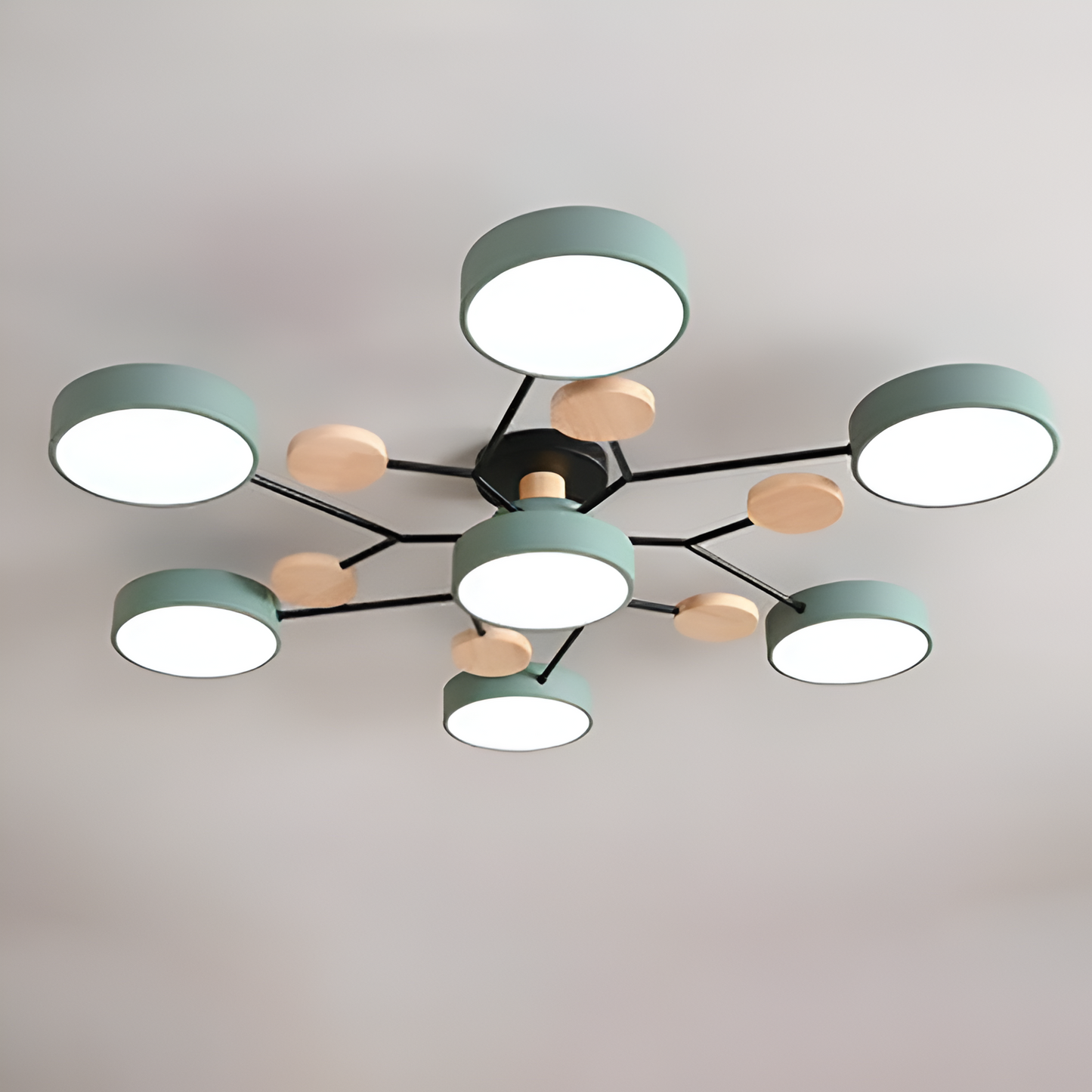 LED Semi Flush Mount Molecule Branch Design Ceiling Light