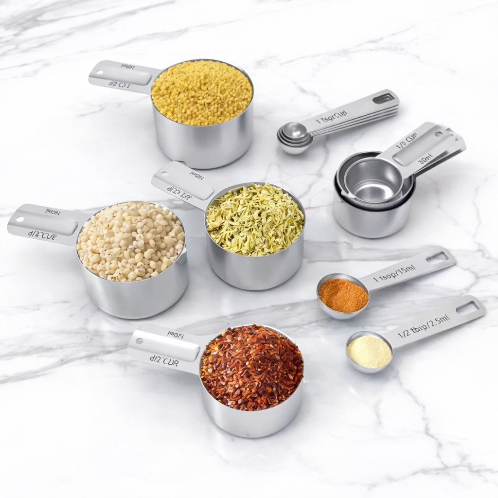 Measuring Cups Stainless Steel Set Accurate Cooking Baking Tools
