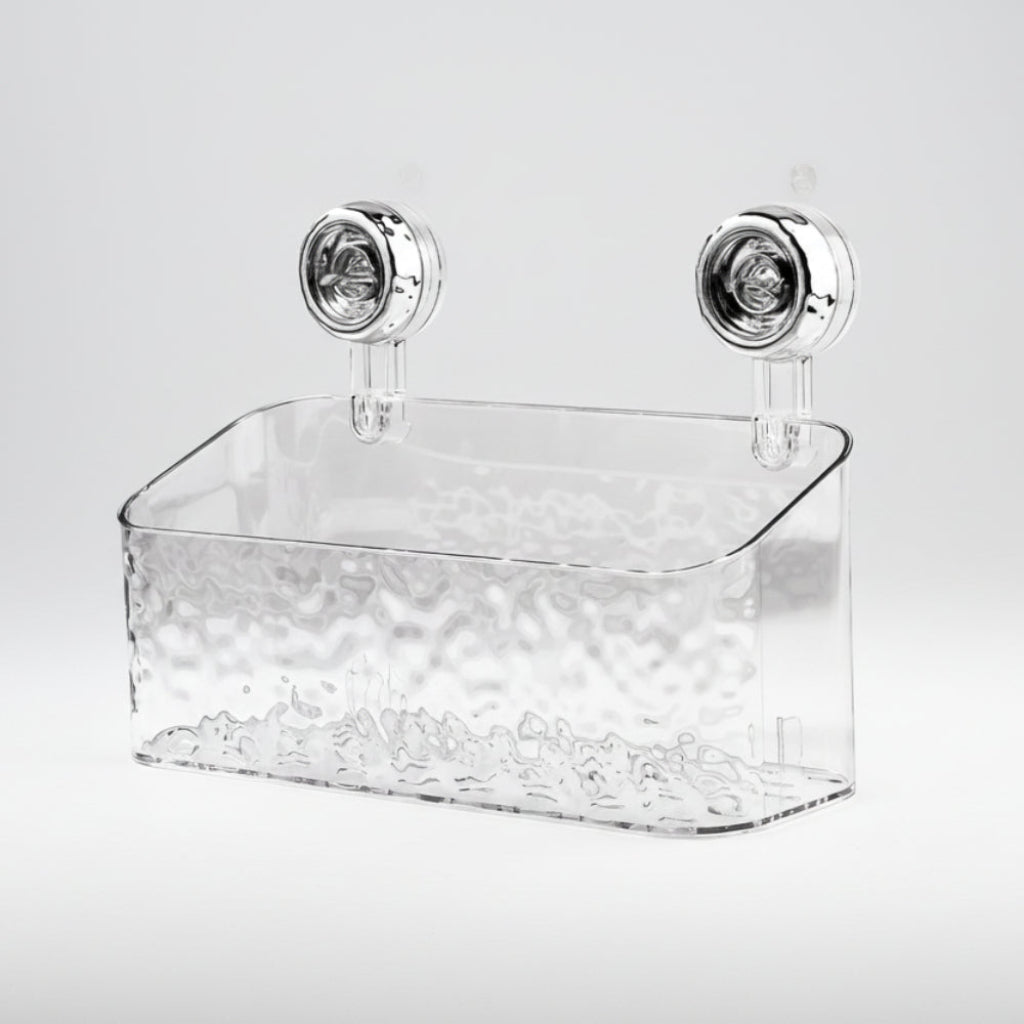 Shower Caddy Suction Cup Wall Mount Plastic Shelf