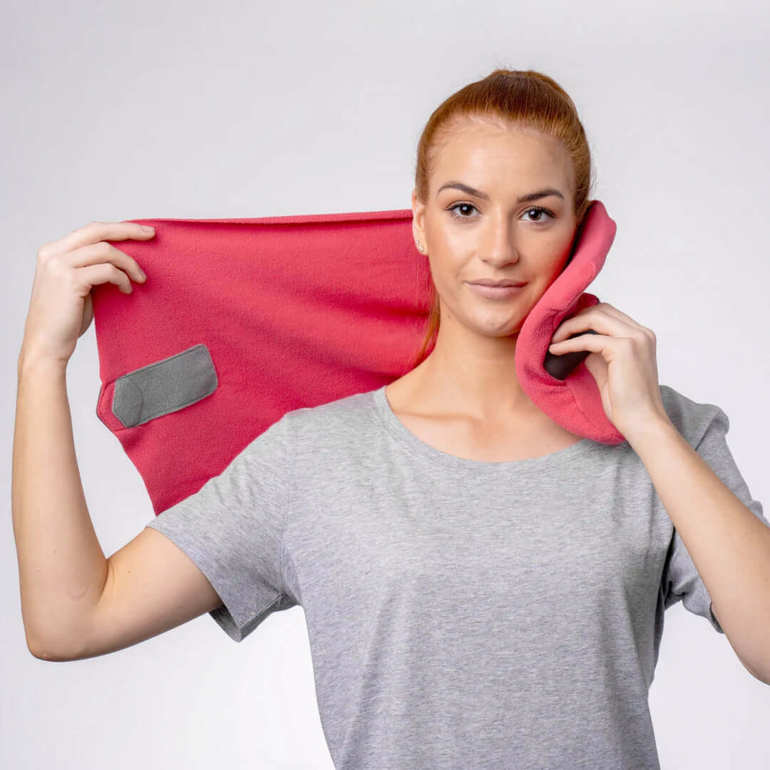 Travel Pillow Wrap Neck Support Compact Upright Rest