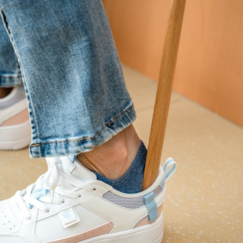 Wooden Shoe Horn Long Handle Practical Footwear
