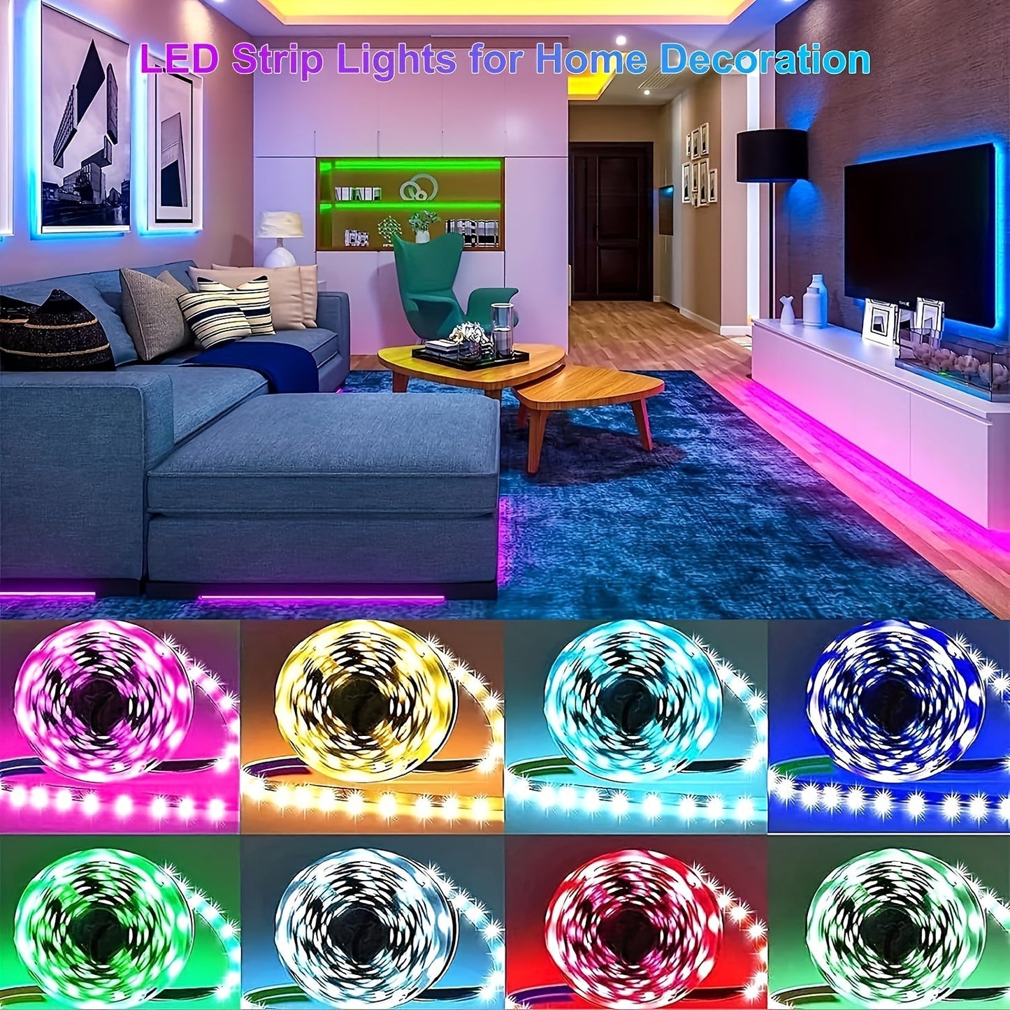 LED Strip Lights 300ft – Colour Changing RGB Light Strip with Music Sync & App Control