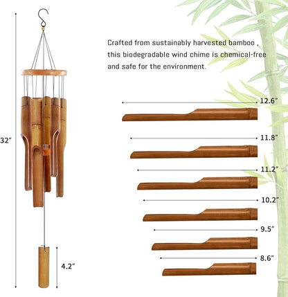 Bamboo Wind Chimes – Handcrafted Wooden Chimes for Garden