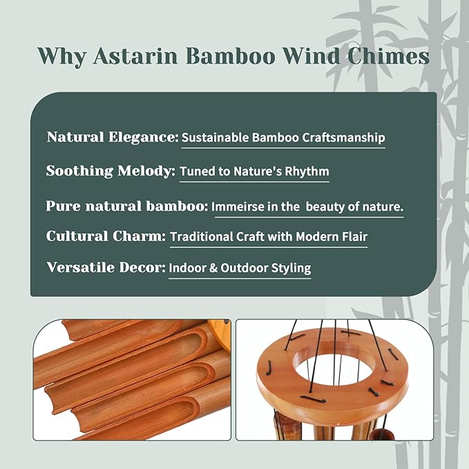 Bamboo Wind Chimes – Handcrafted Wooden Chimes for Garden