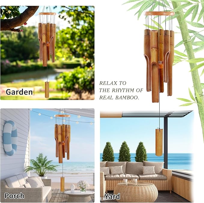 Bamboo Wind Chimes – Handcrafted Wooden Chimes for Garden