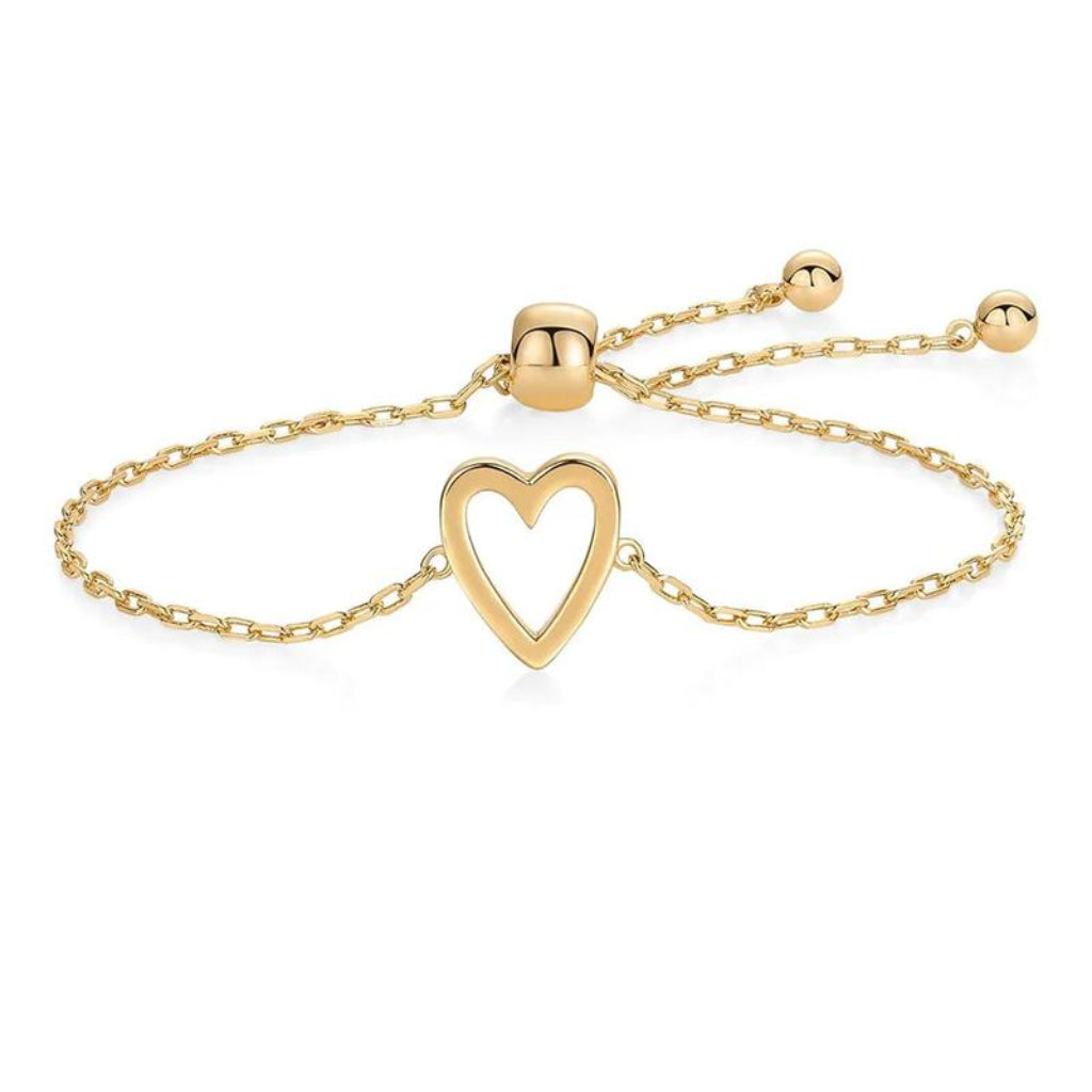 Bracelet Heart Charm Adjustable Love Jewelry