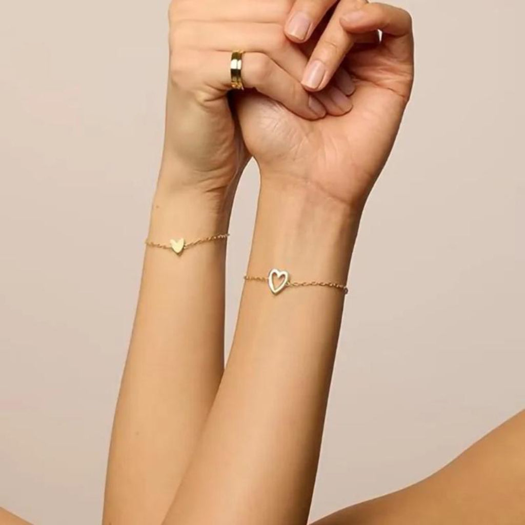 Bracelet Heart Charm Adjustable Love Jewelry