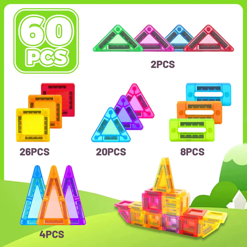 Building Blocks Educational Magnetic STEM Toy Set