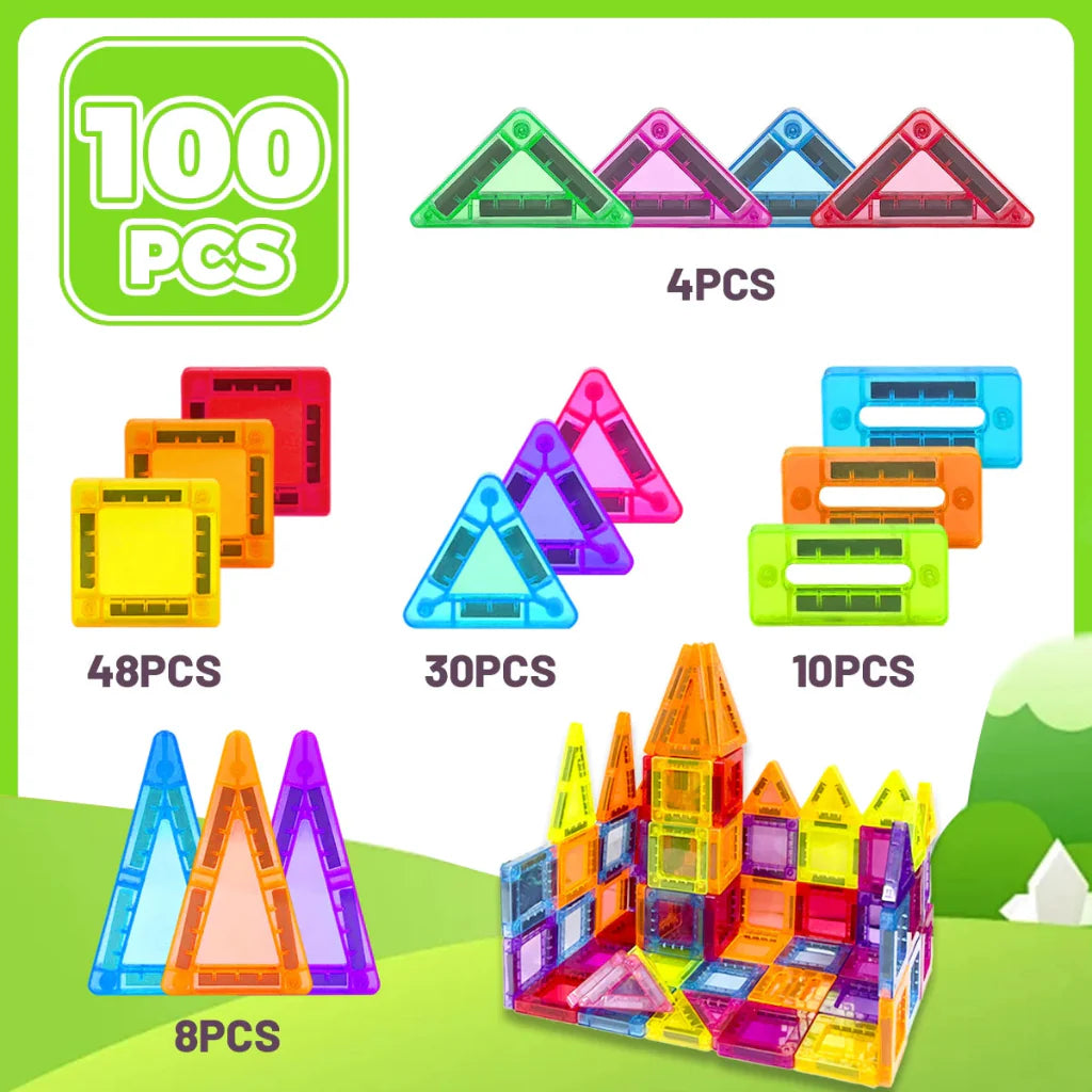 Building Blocks Educational Magnetic STEM Toy Set