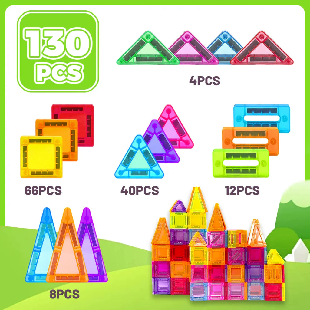 Building Blocks Educational Magnetic STEM Toy Set