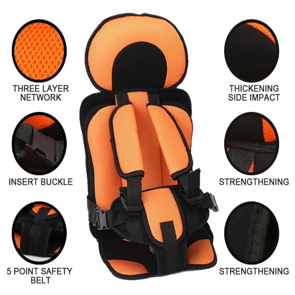 Car Seat Travel Harness Compact Padded Child Safety Seat