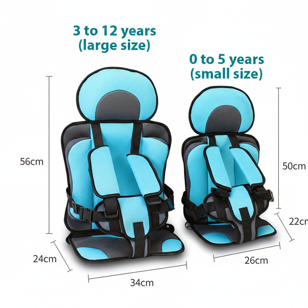 Car Seat Travel Harness Compact Padded Child Safety Seat