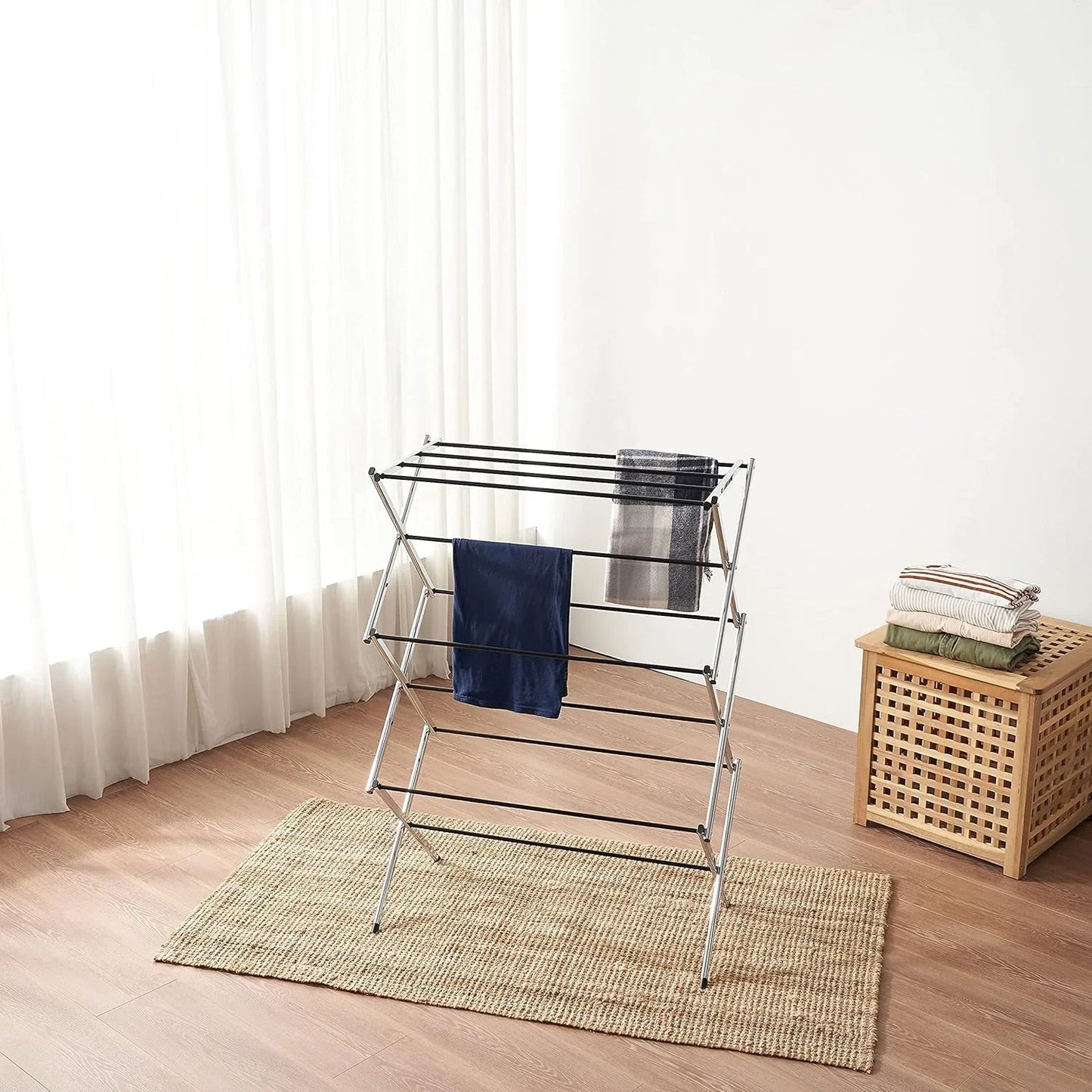 Clothes Drying Rack Collapsible Metal Laundry Stand