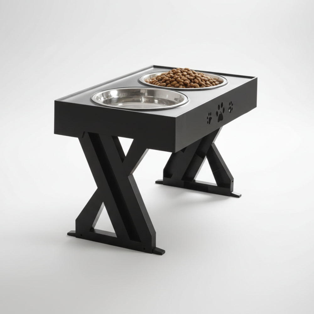 Dog Cat Feed Water Bowls Adjustable