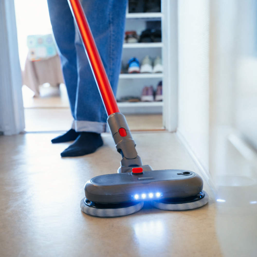 Electric Mop Extension LED Floor Cleaner Attachment