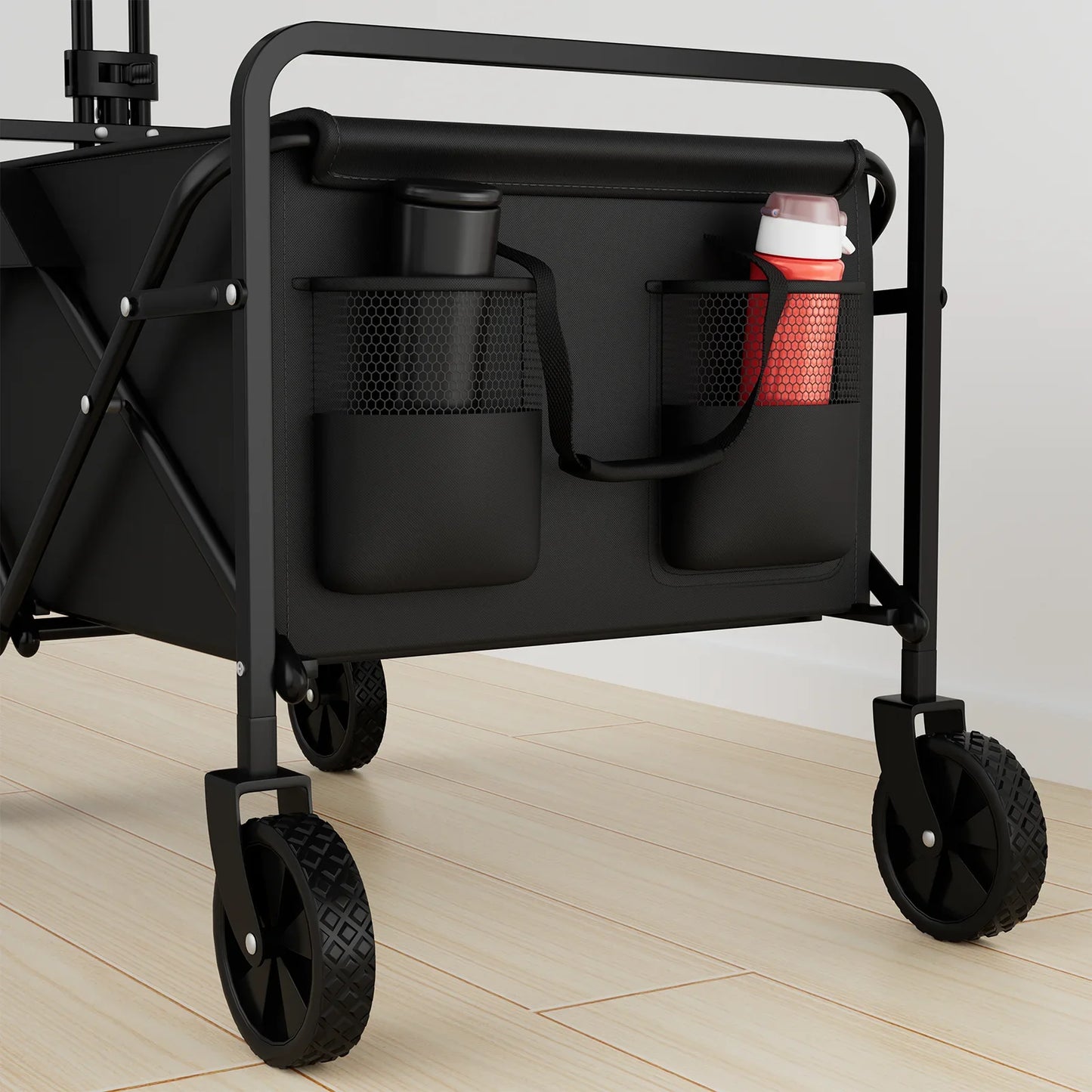 Folding Wagon Cart Adjustable Heavy Duty Camping Utility