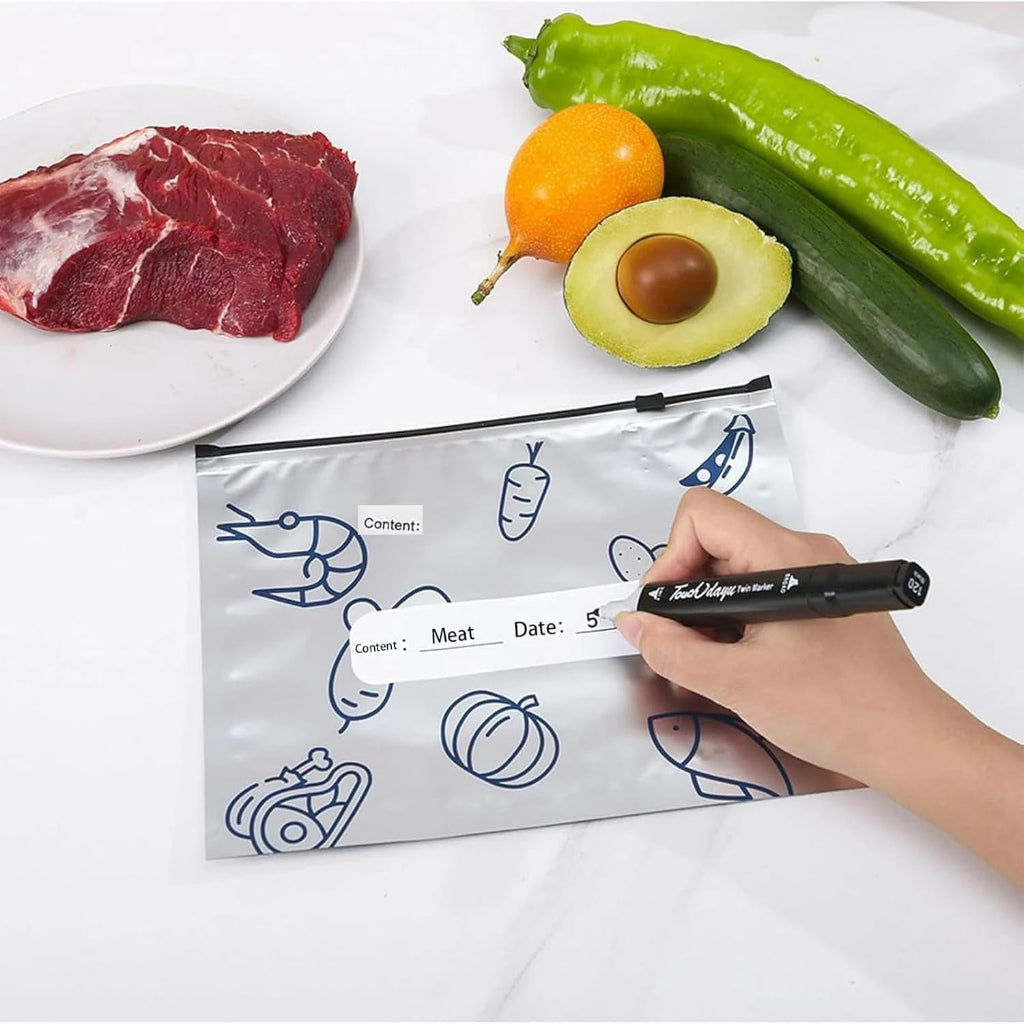 Food Storage Bags Reusable Aluminum Foil Stand Up Zipper Pouches