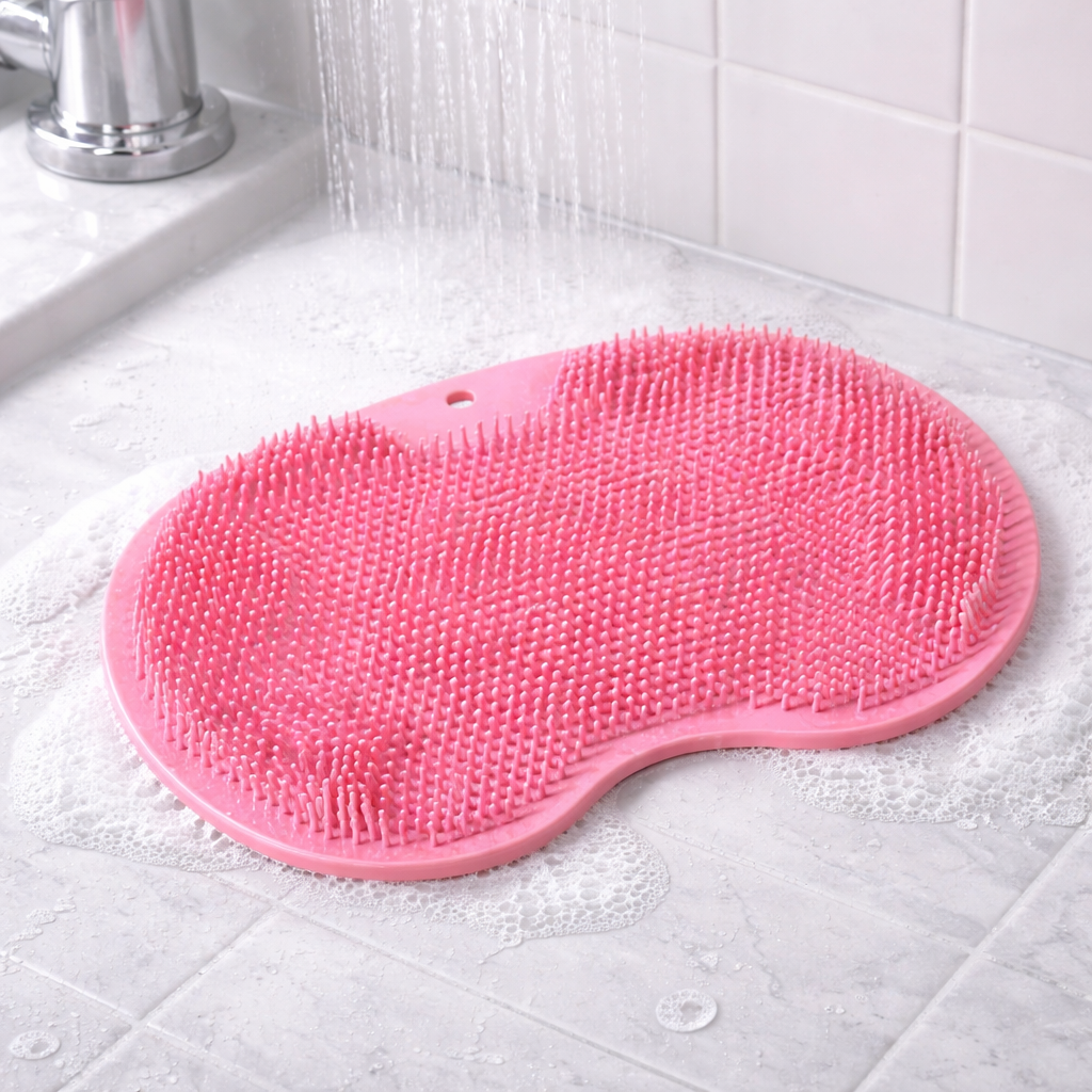 Foot Scrubber Silicone Shower Mat Suction Cup Cleaning Pad