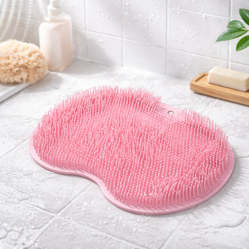 Foot Scrubber Silicone Shower Mat Suction Cup Cleaning Pad