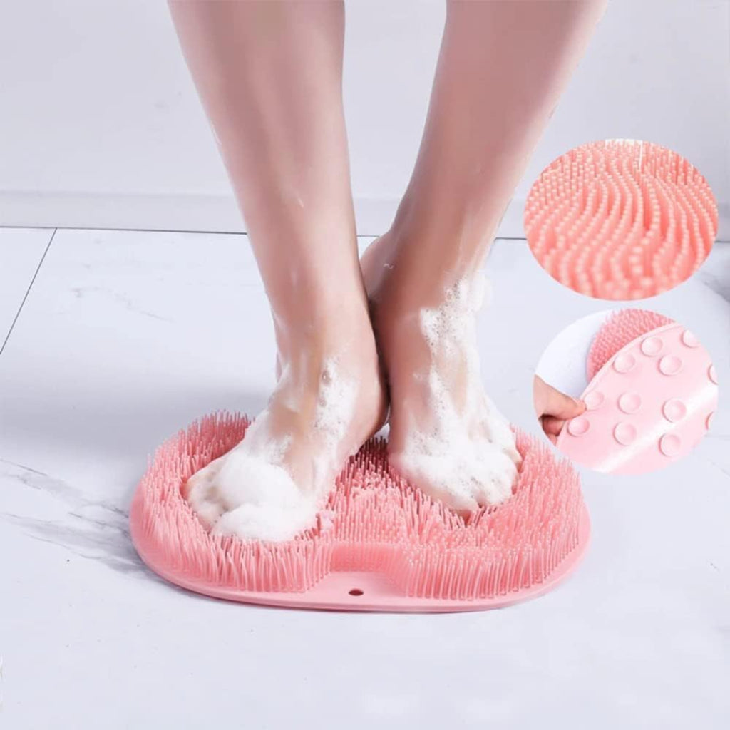 Foot Scrubber Silicone Shower Mat Suction Cup Cleaning Pad