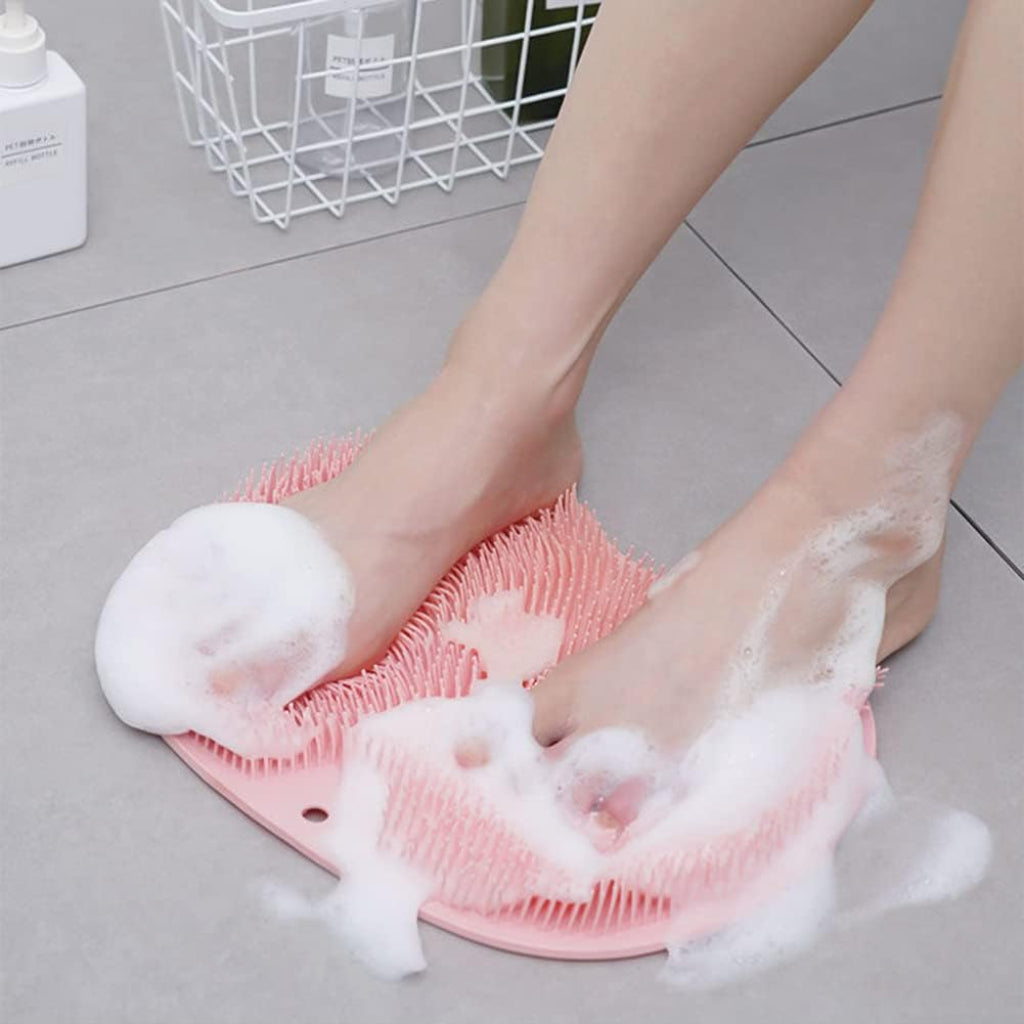 Foot Scrubber Silicone Shower Mat Suction Cup Cleaning Pad