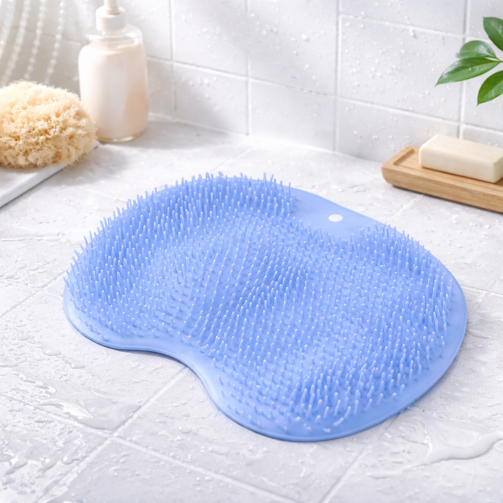 Foot Scrubber Silicone Shower Mat Suction Cup Cleaning Pad