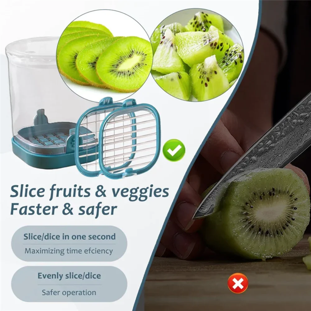 Fruit Slicer Cup Stainless Steel Kitchen Gadget