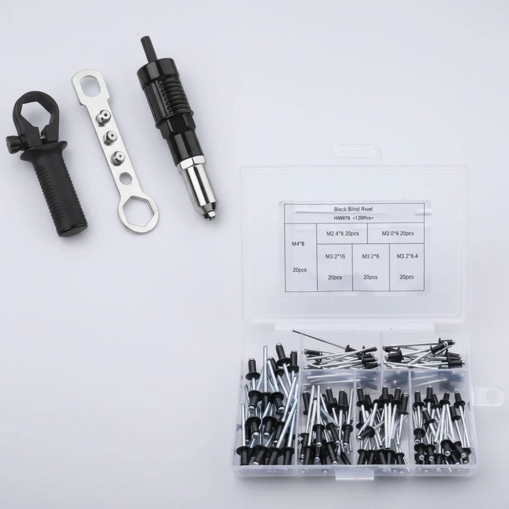 Hardware Tool Rivet Gun Adapter Kit Set