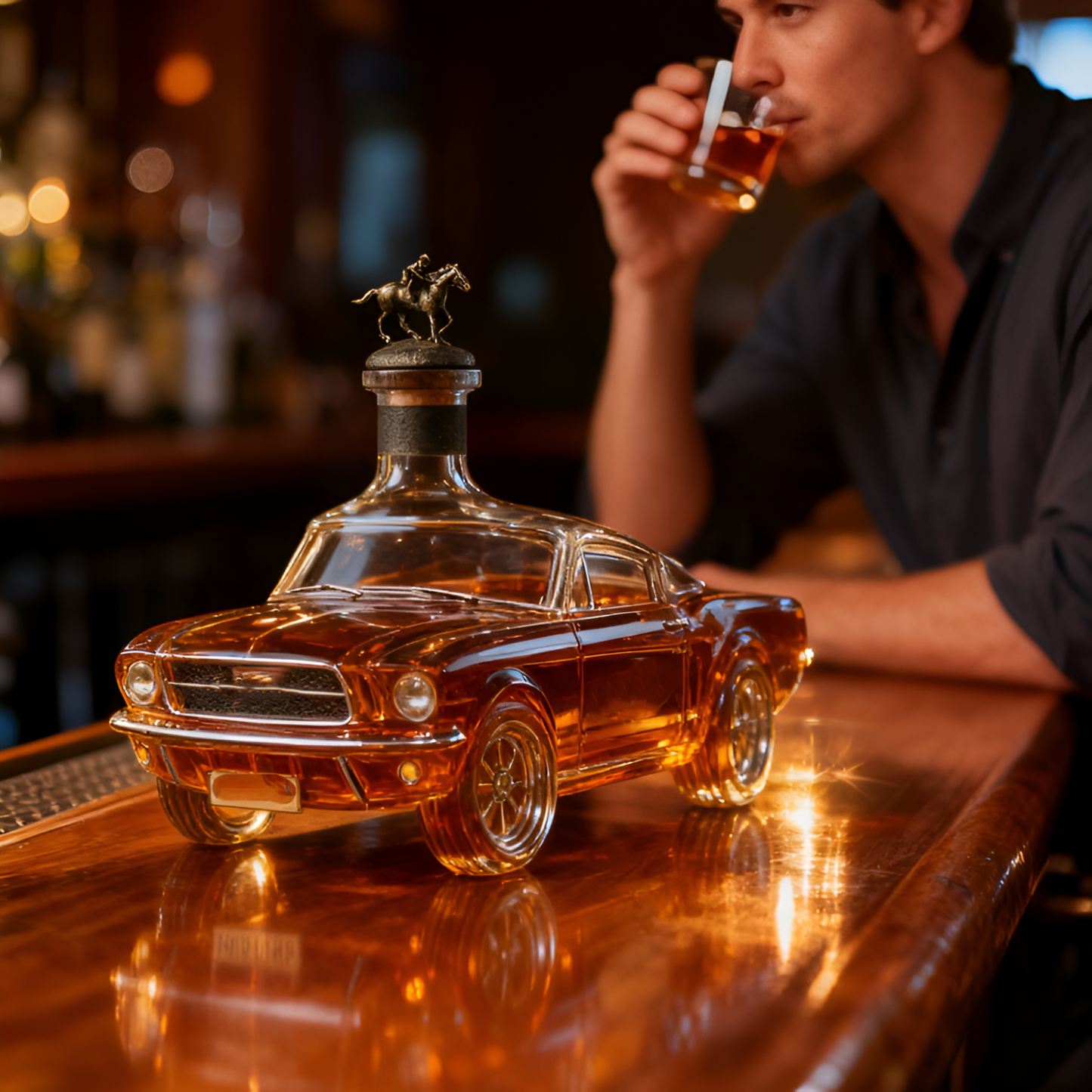 Home Bar Whiskey Decanter Car Shaped Glass