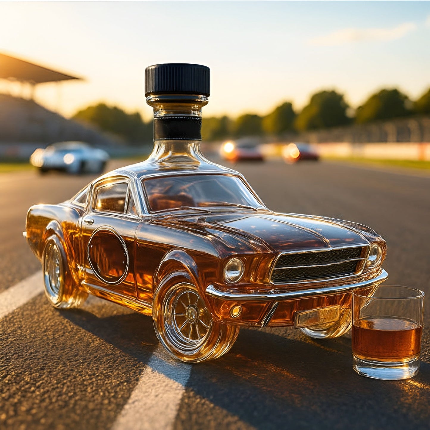 Home Bar Whiskey Decanter Car Shaped Glass