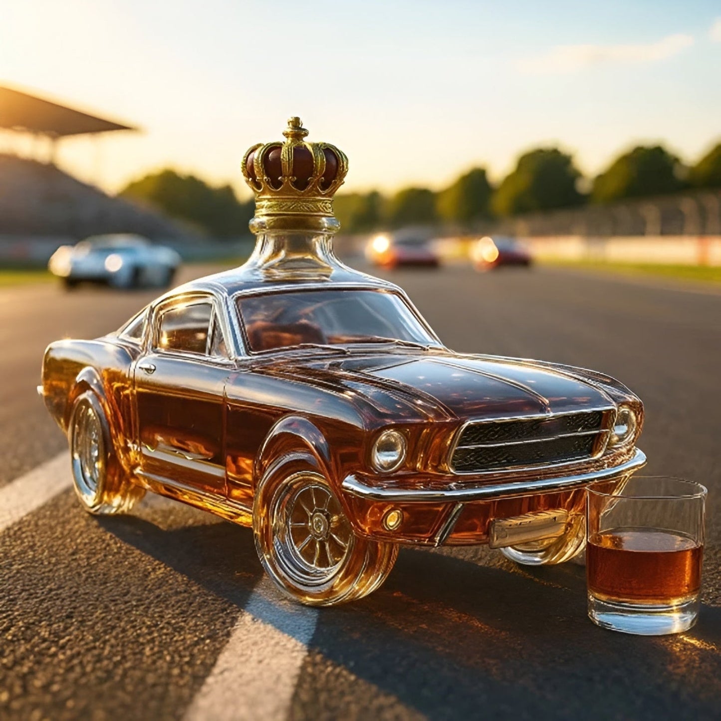 Home Bar Whiskey Decanter Car Shaped Glass