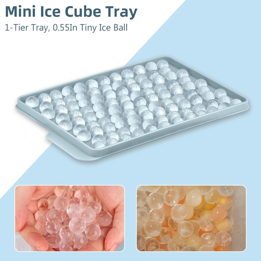 Ice Cube Tray Mini Pebble Silicone Freezer Molder