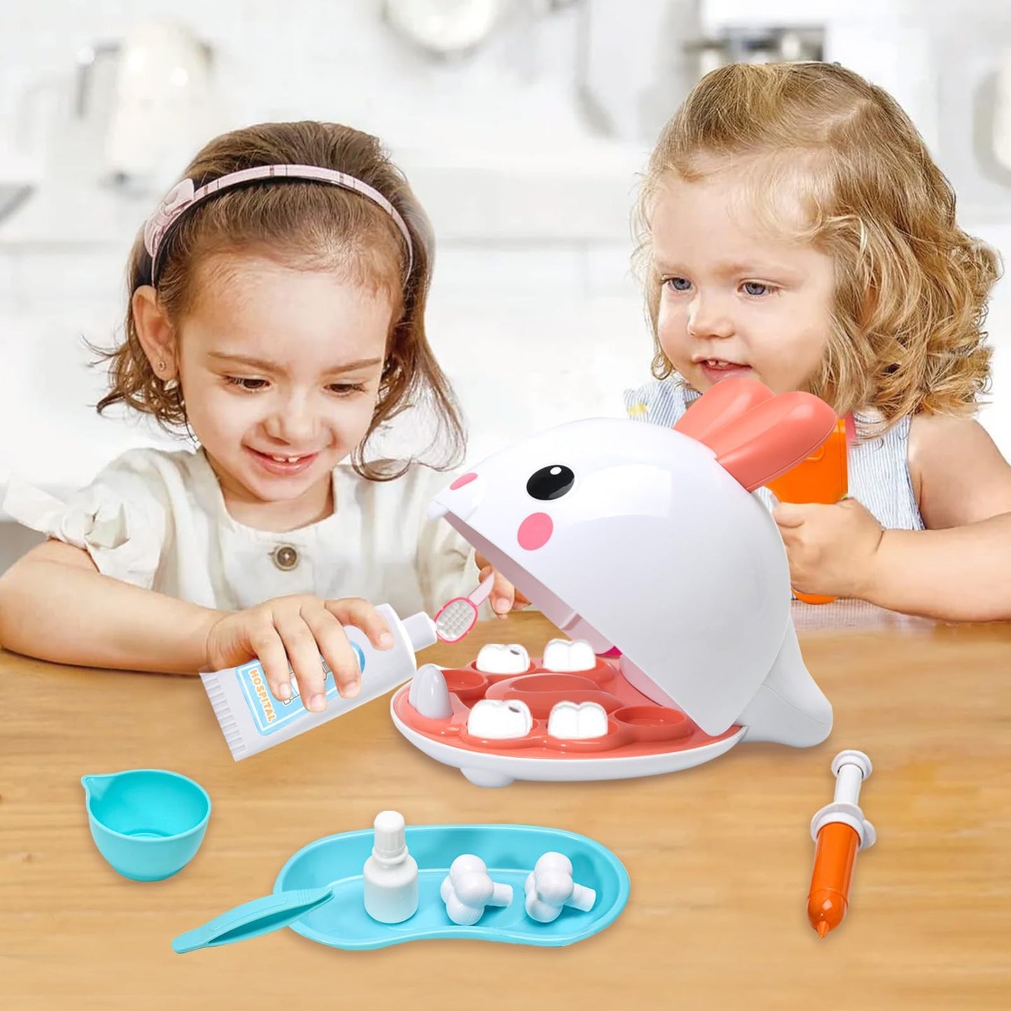 Kids Dentist Bunny Toy Learn Smile Fun Play