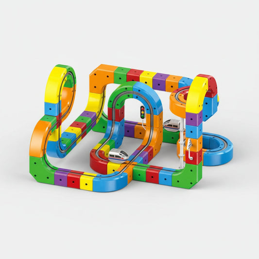 Kids Magnetic Track Building Blocks Car Toy