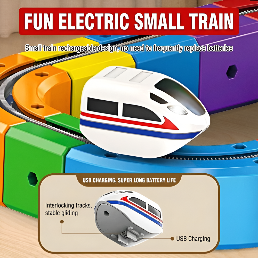 Kids Magnetic Track Building Blocks Car Toy