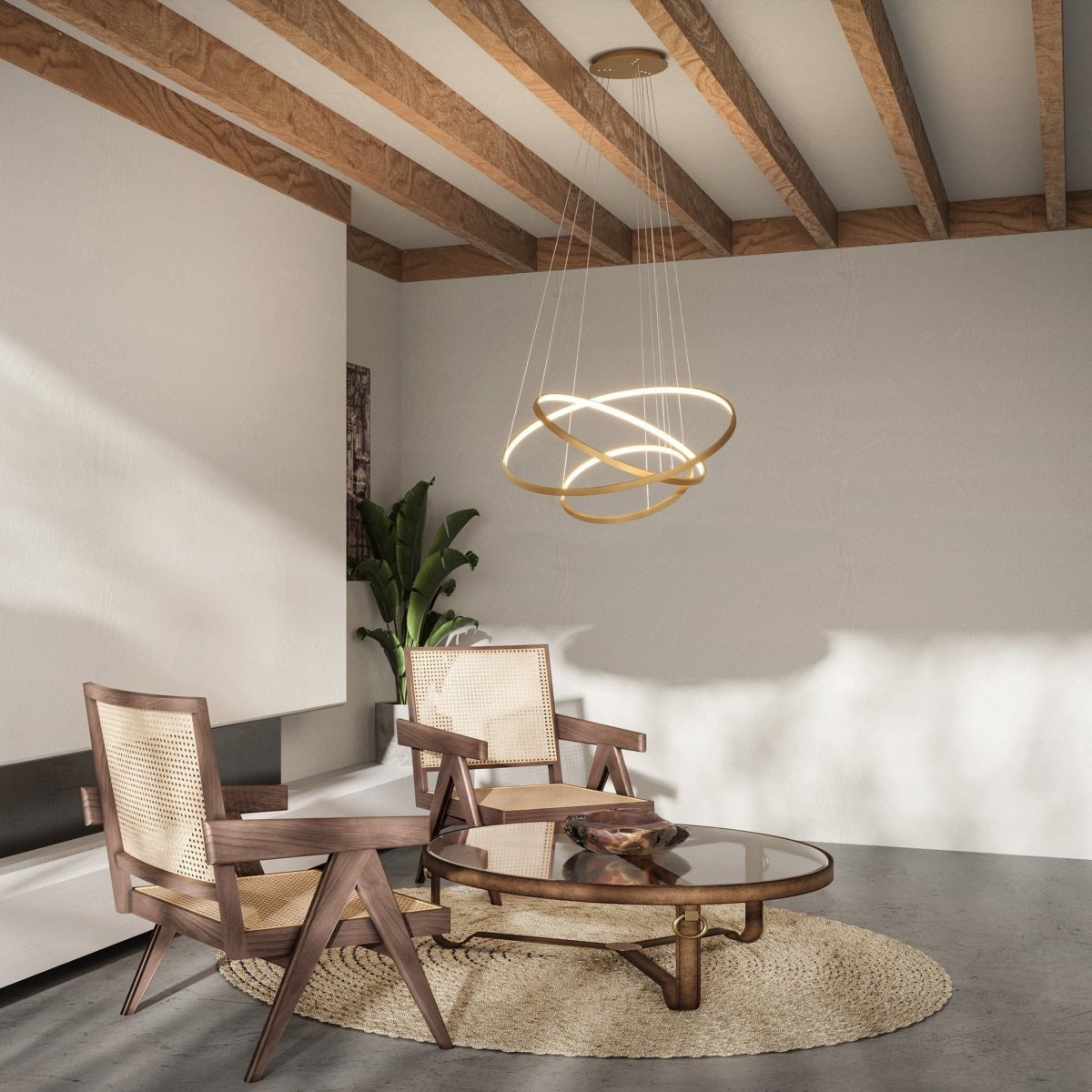 LED Modern Ring Ceiling Light Dimmable