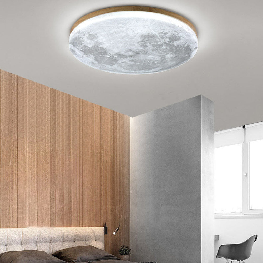LED Moon Design Ceiling Light Minimalist Style
