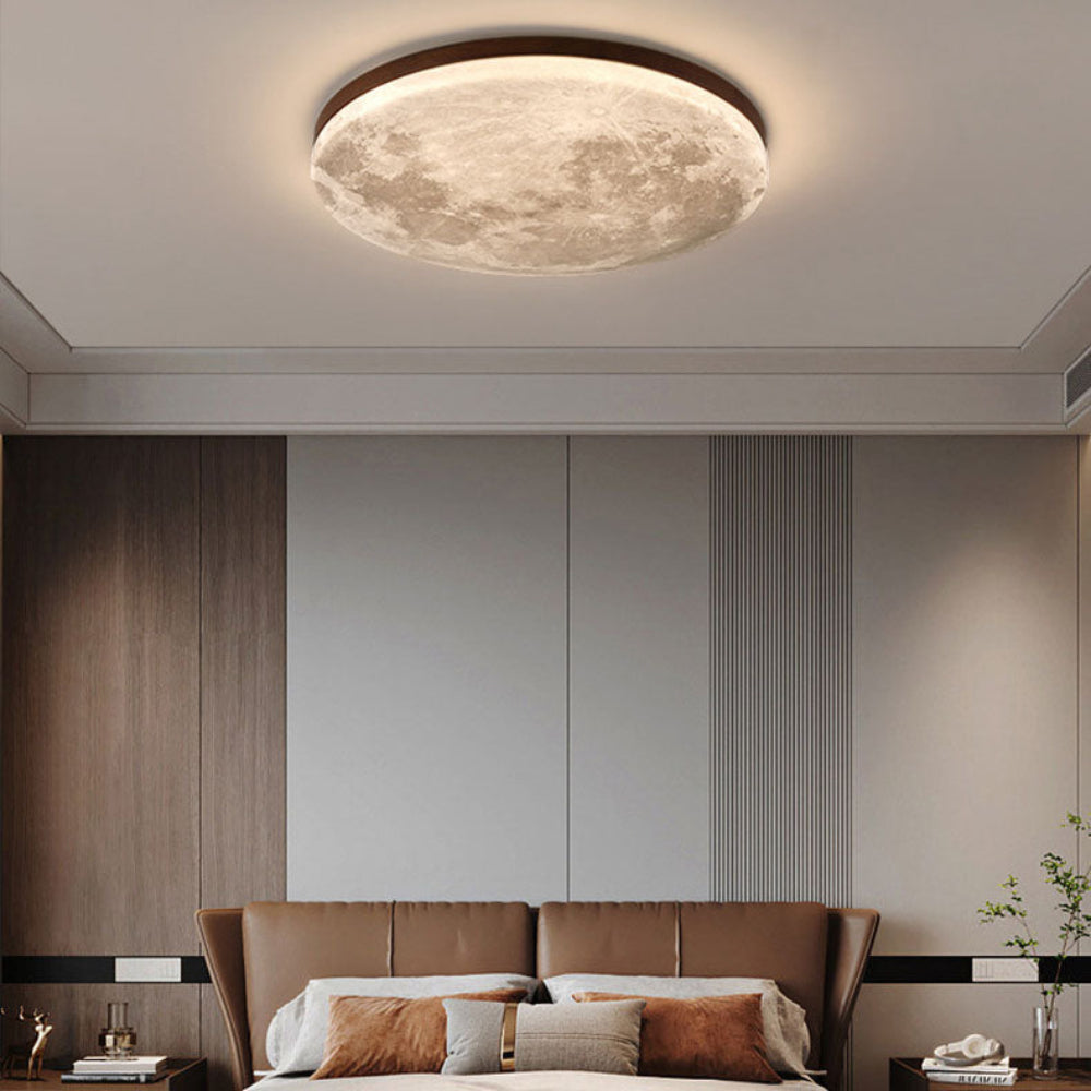 LED Moon Design Ceiling Light Minimalist Style
