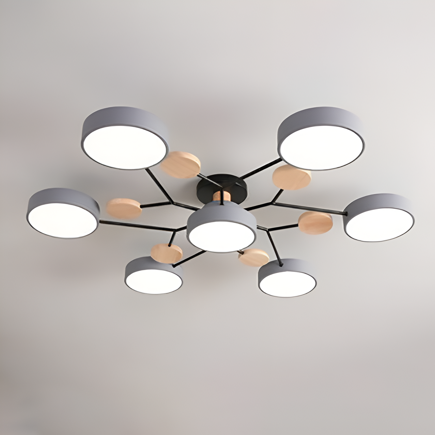 LED Semi Flush Mount Molecule Branch Design Ceiling Light