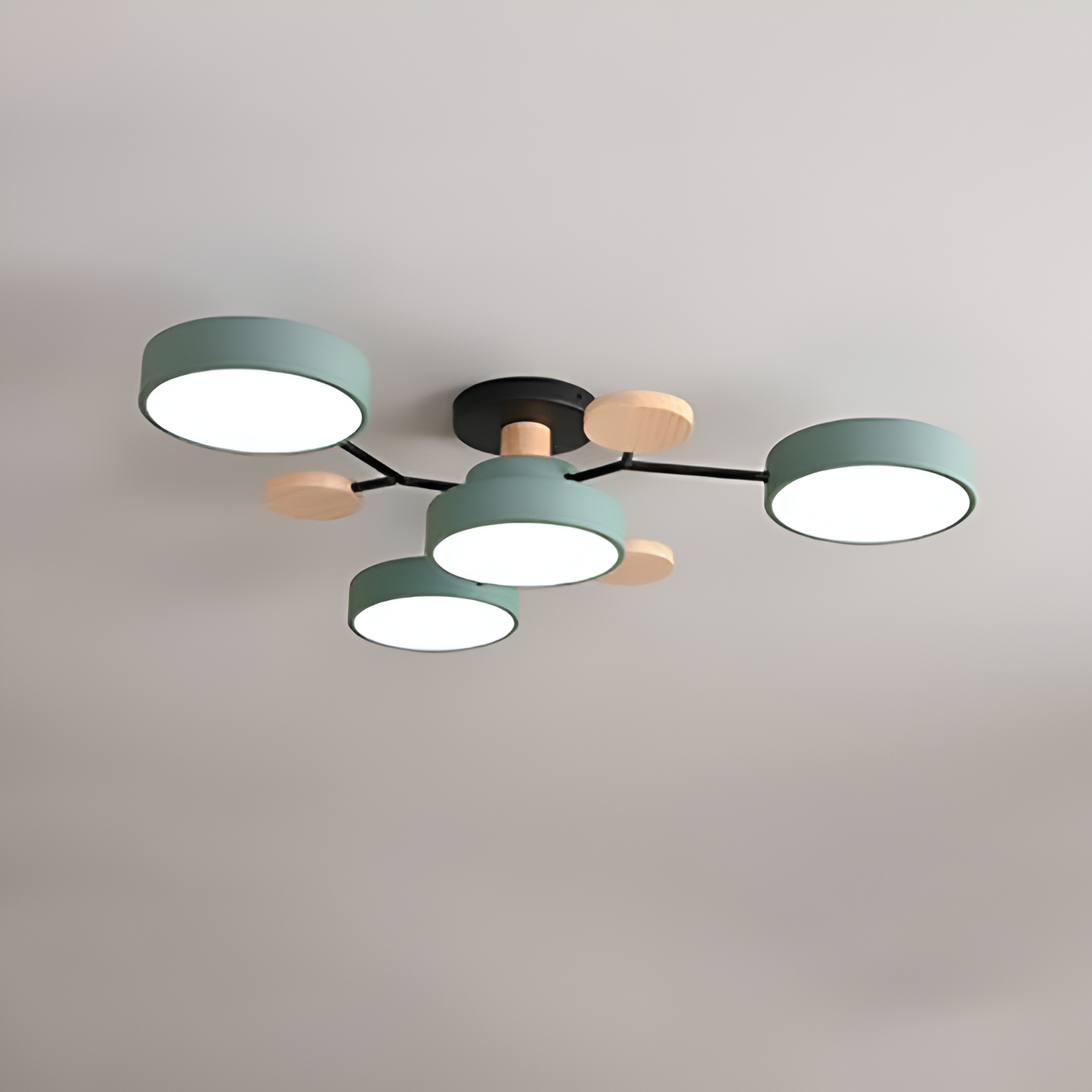 LED Semi Flush Mount Molecule Branch Design Ceiling Light