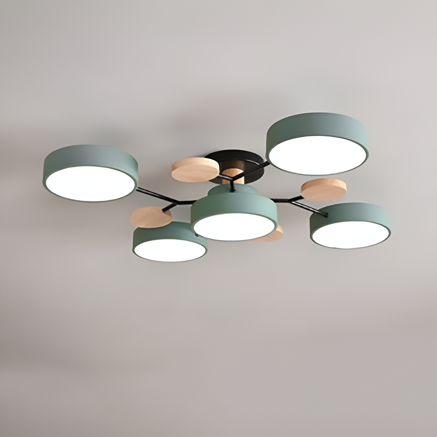LED Semi Flush Mount Molecule Branch Design Ceiling Light