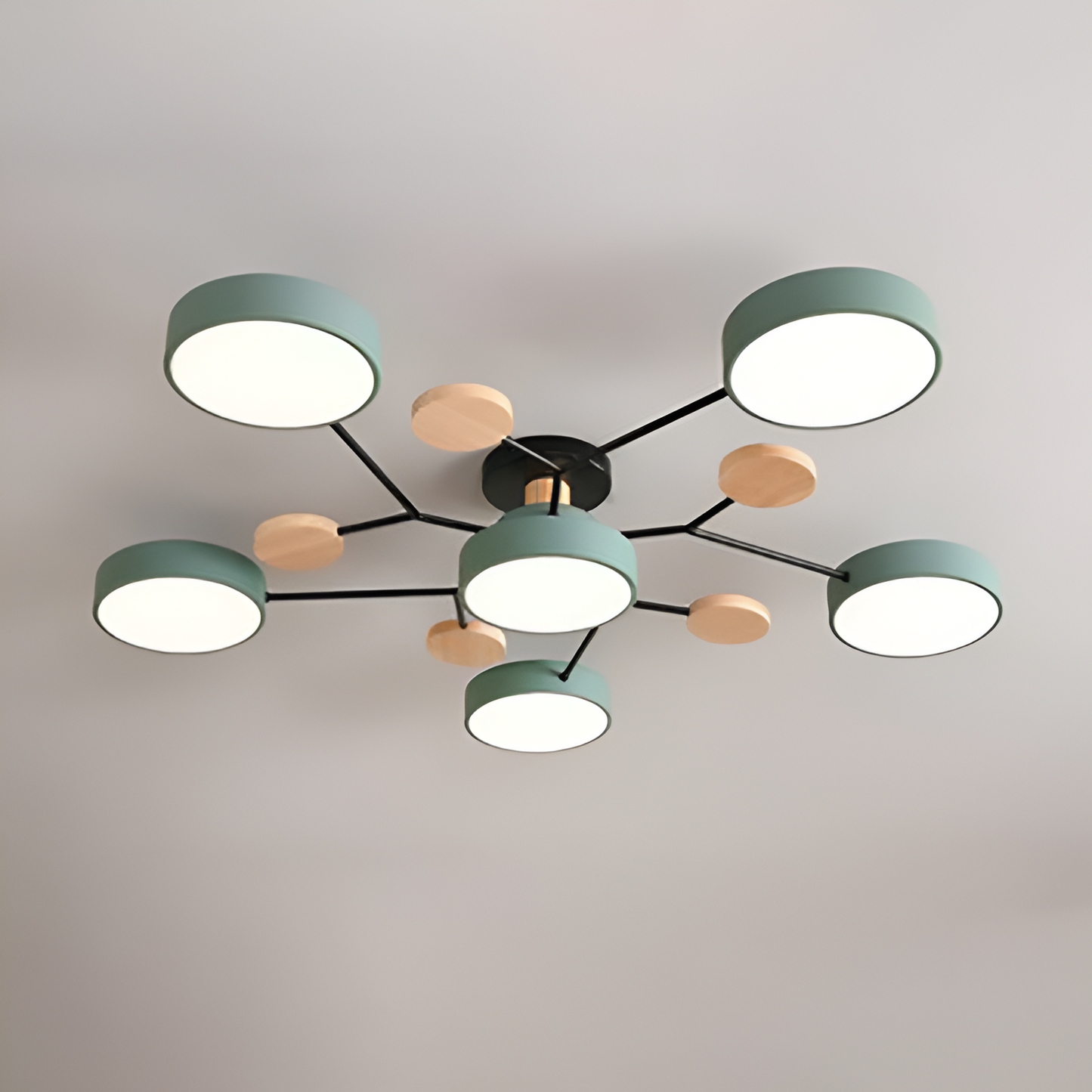 LED Semi Flush Mount Molecule Branch Design Ceiling Light