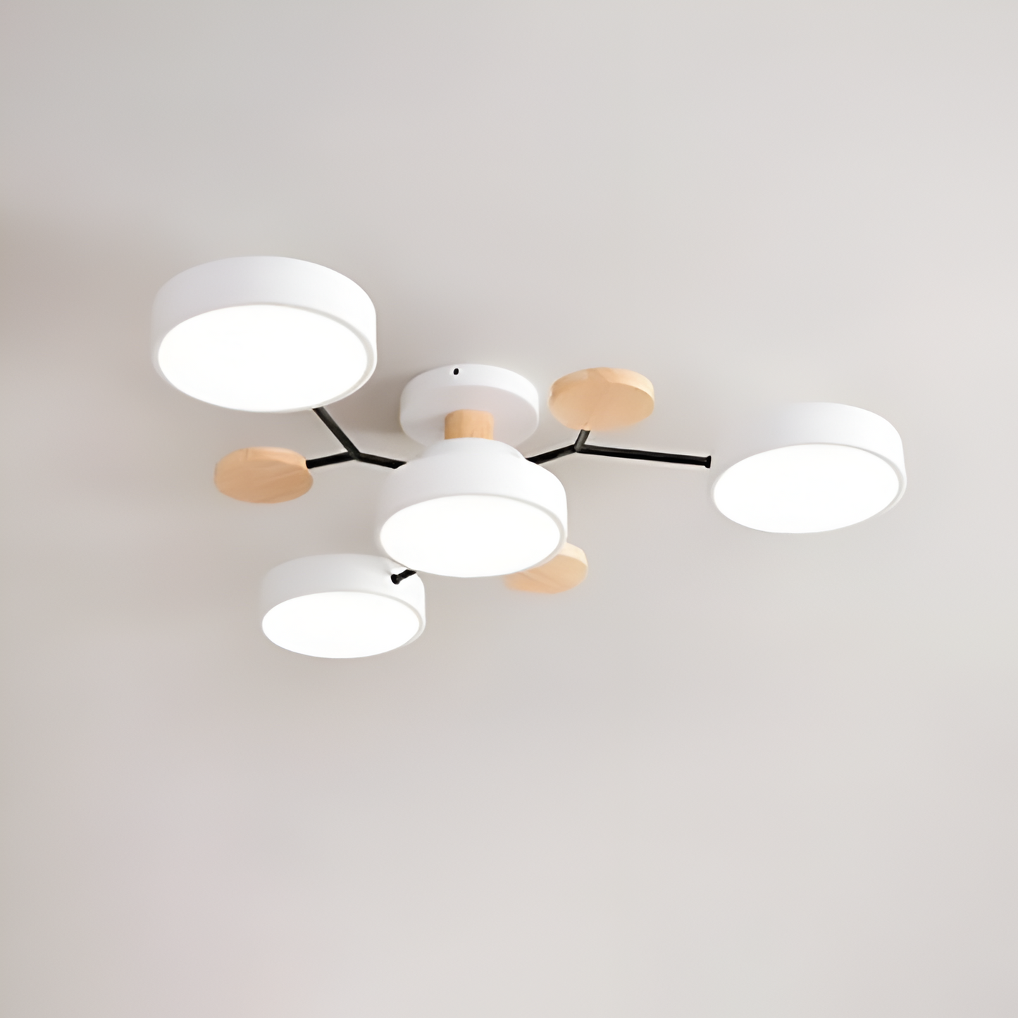 LED Semi Flush Mount Molecule Branch Design Ceiling Light