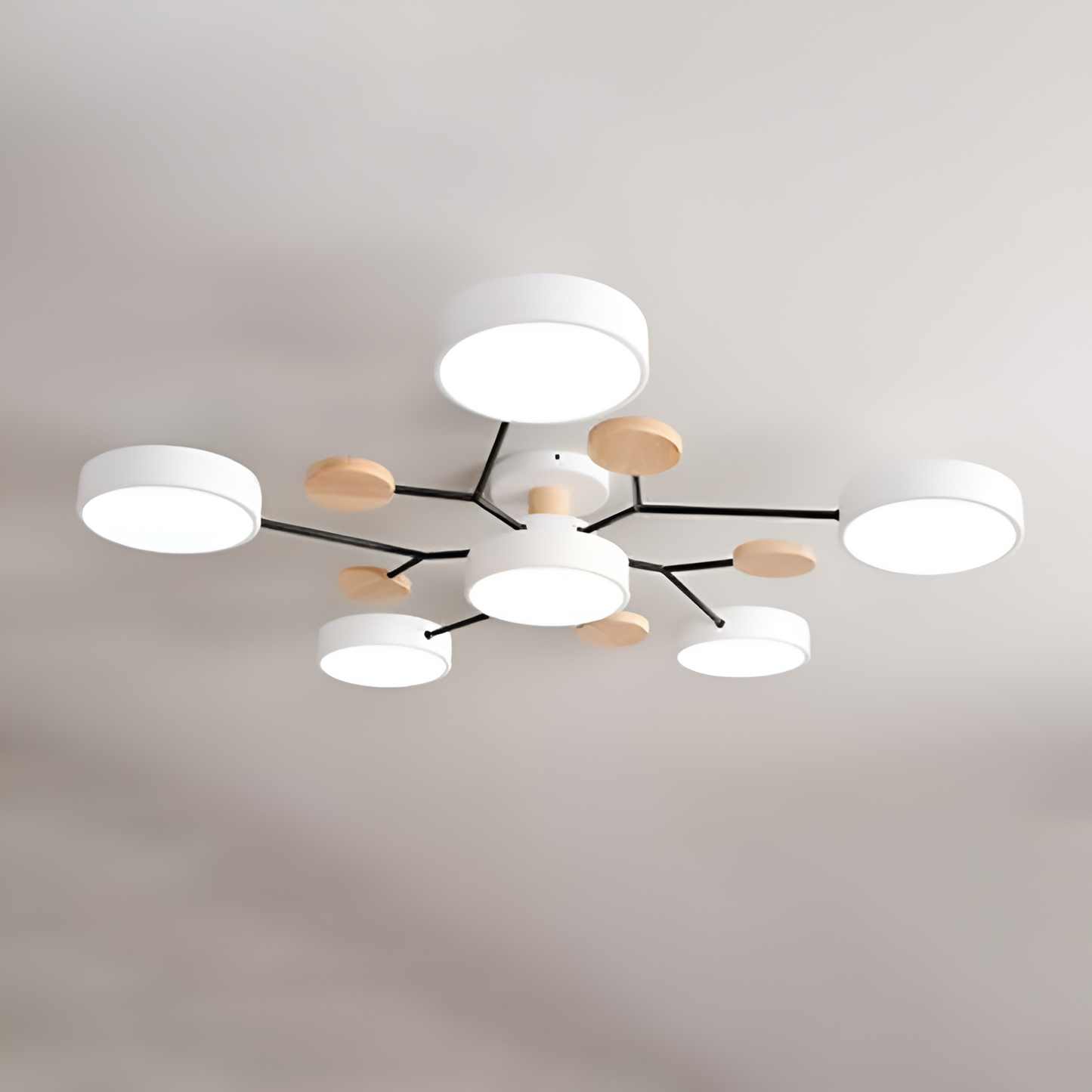 LED Semi Flush Mount Molecule Branch Design Ceiling Light
