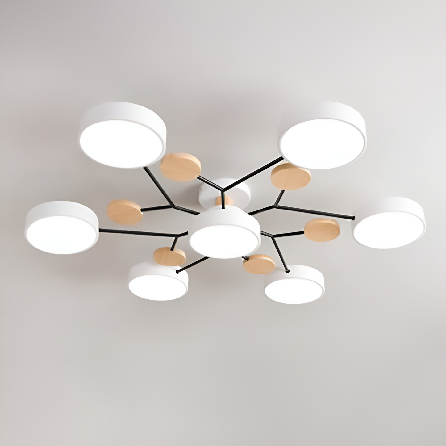 LED Semi Flush Mount Molecule Branch Design Ceiling Light