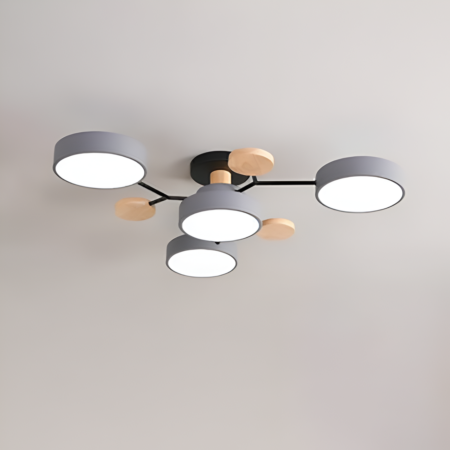 LED Semi Flush Mount Molecule Branch Design Ceiling Light