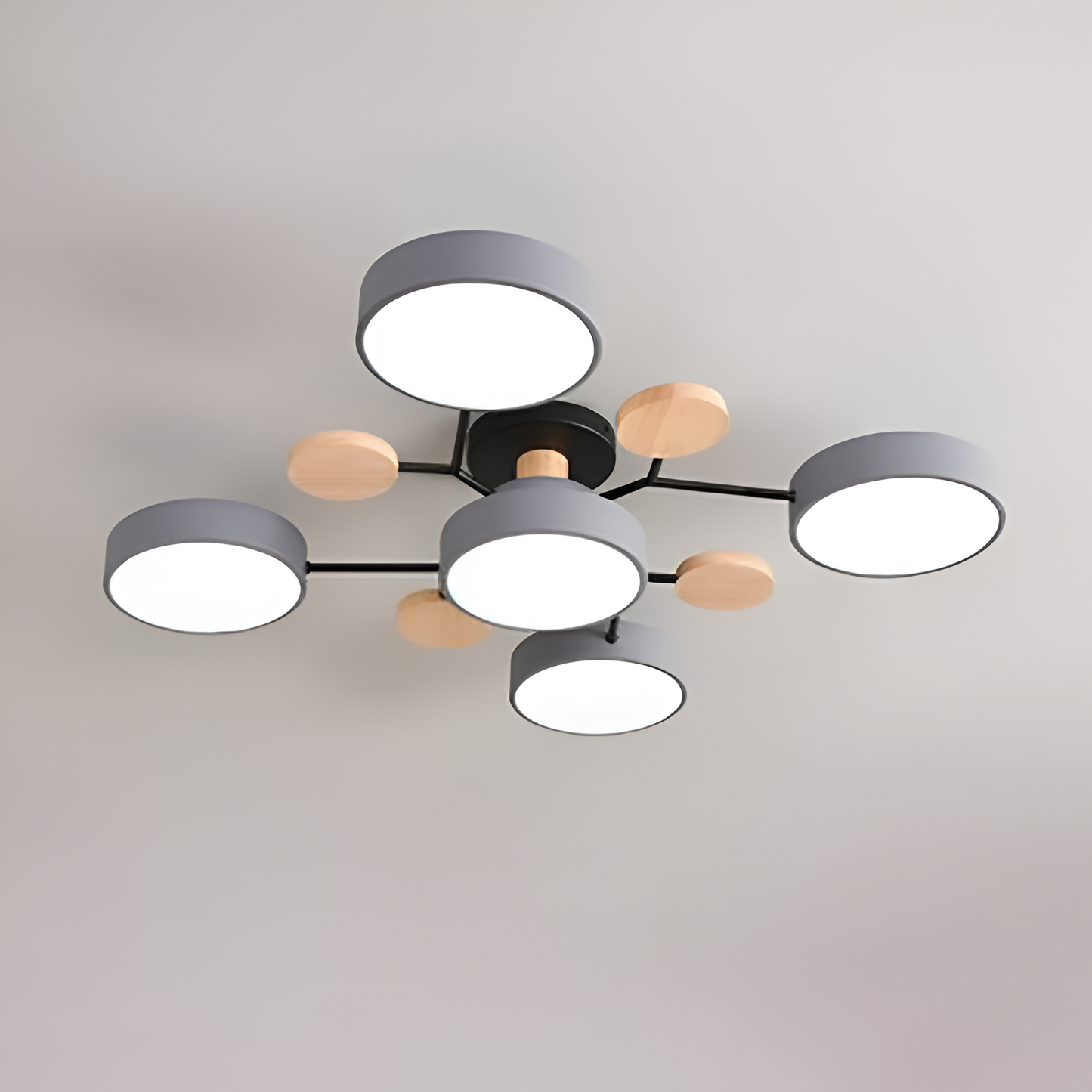 LED Semi Flush Mount Molecule Branch Design Ceiling Light